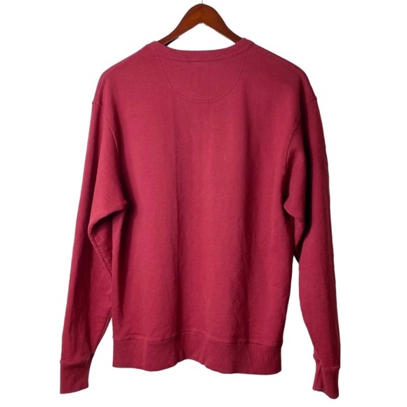 Champion Powerblend Crewneck Sweatshirt Red Wine Maroon Pullover Athletic Mens L - Picture 9 of 15